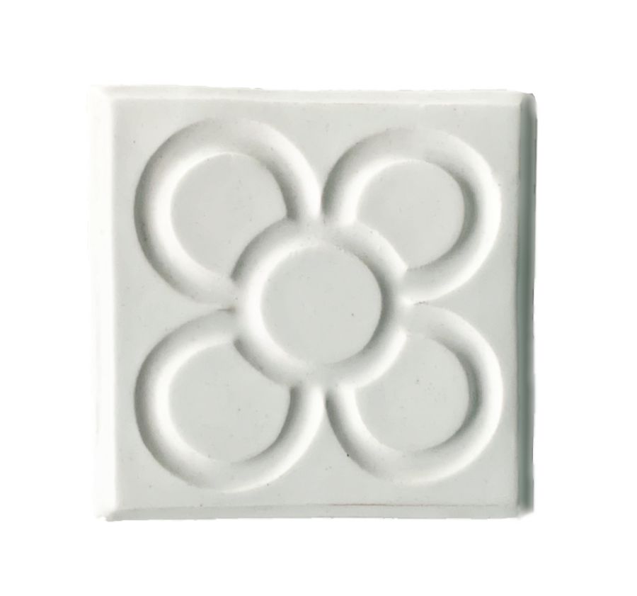 Posavasos Flor de Barcelona cerámica blanco Posavasos Flor de Barcelona cerámica blanco